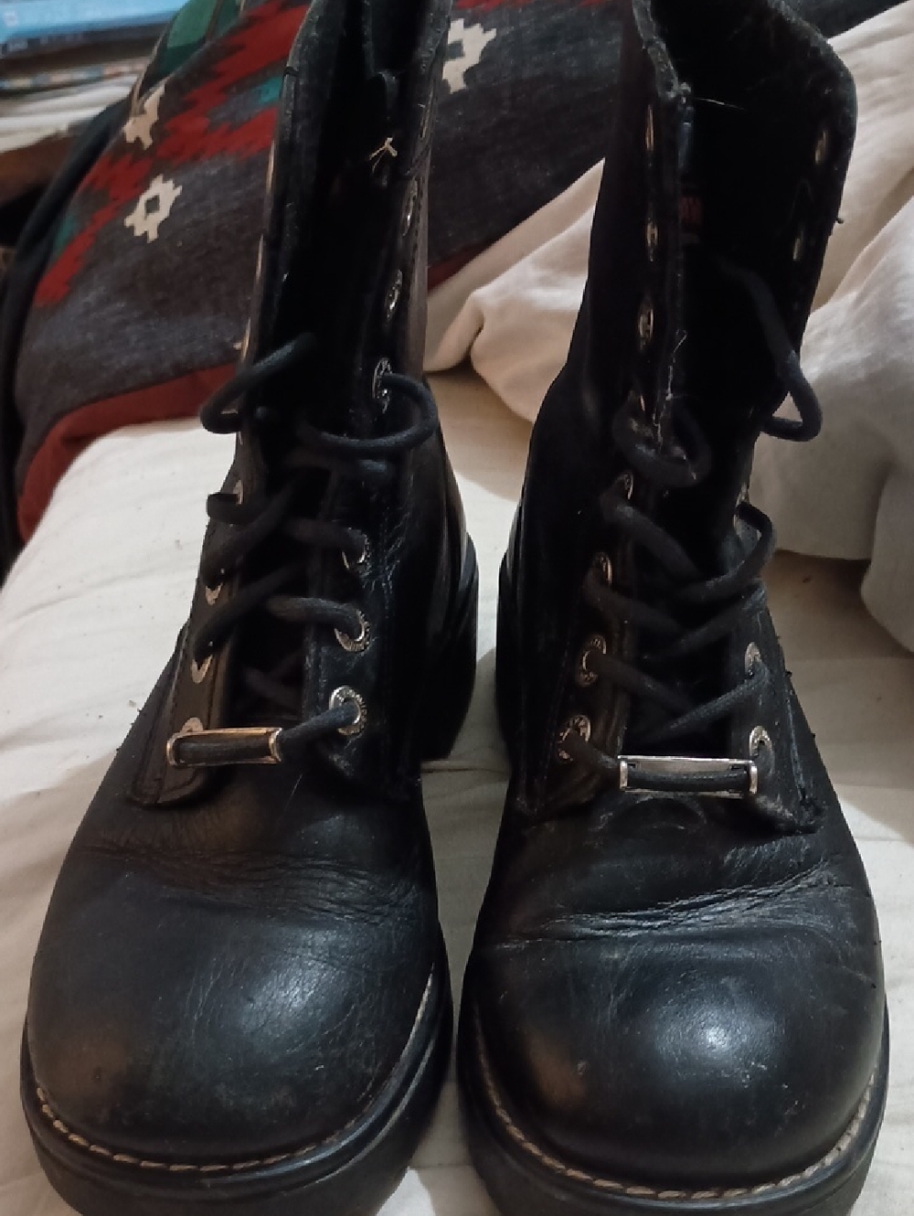 Harley-Davidson Black Lace-Up Women's Boots